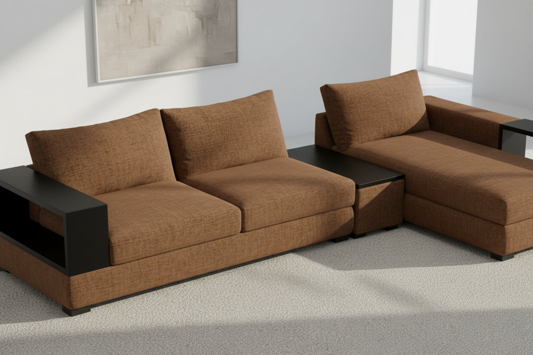 Alea Timber Arm Chaise Lounge