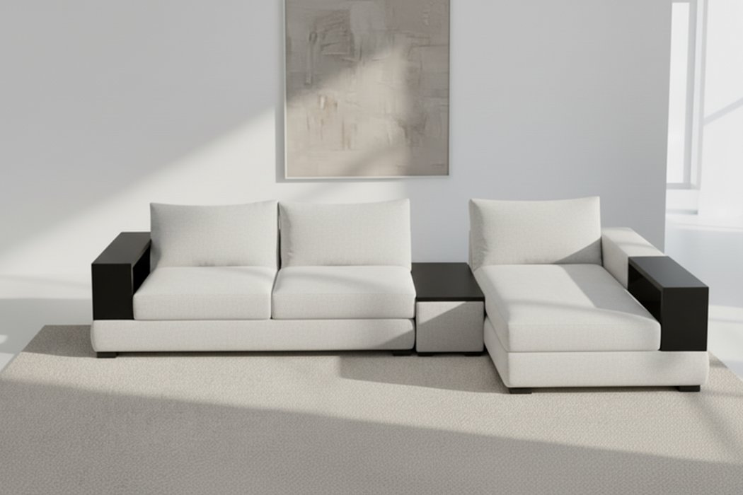 Alea Timber Arm Chaise Lounge