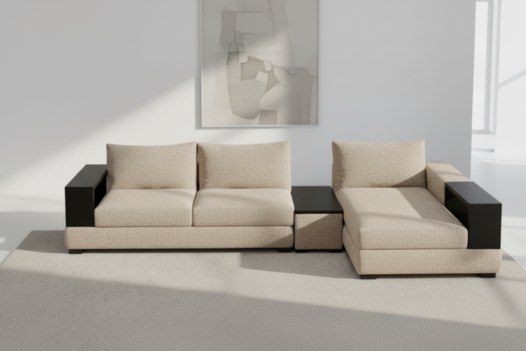 Alea Timber Arm Chaise Lounge