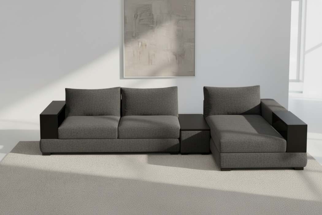 Alea Timber Arm Chaise Lounge