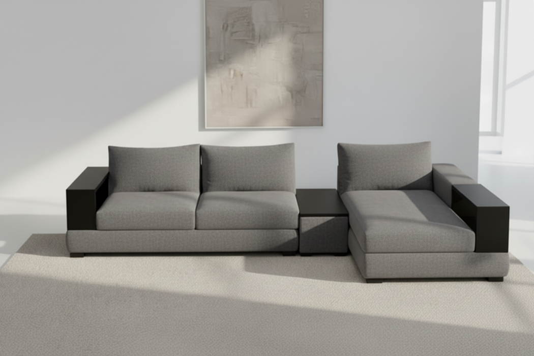 Alea Timber Arm Chaise Lounge