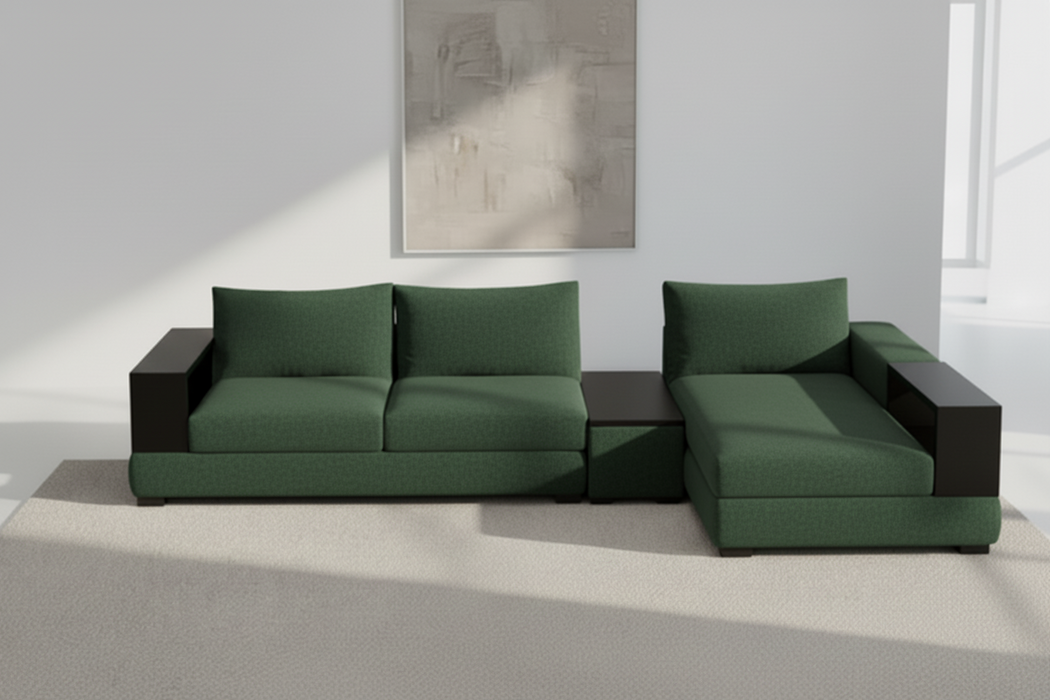 Alea Timber Arm Chaise Lounge