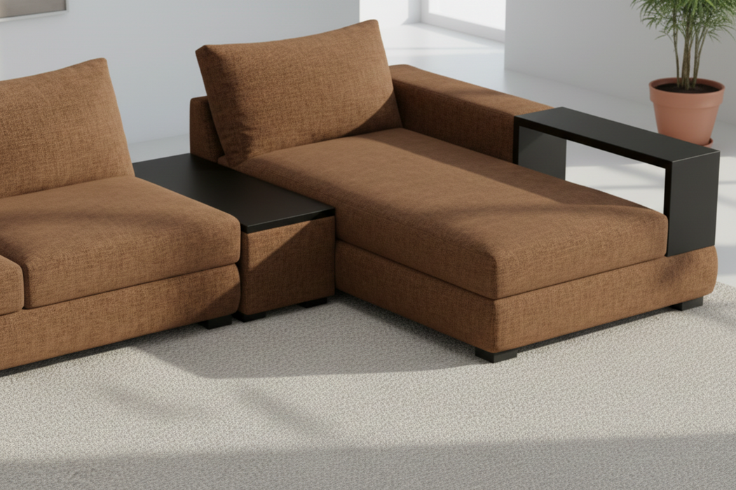 Alea Timber Arm Chaise Lounge
