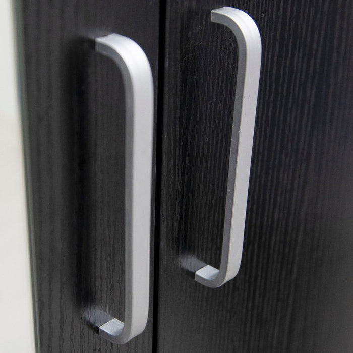 Campus 3 Door Mirrored Wardrobe - Black