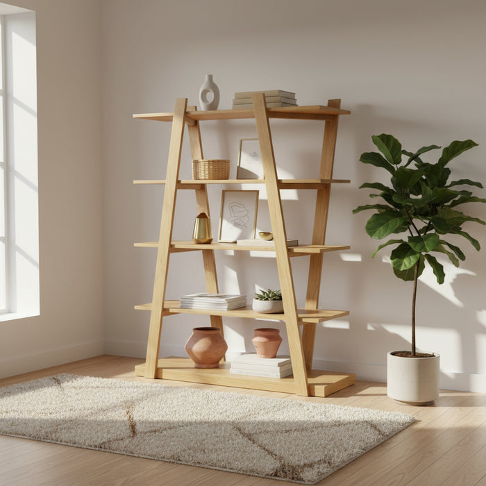 V Shaped 1.2m Timber Display Case, FULLY ASSEMBLED