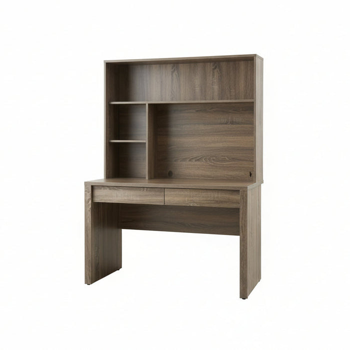 Ibazi Study Desk and Hutch, Oak - 120cm