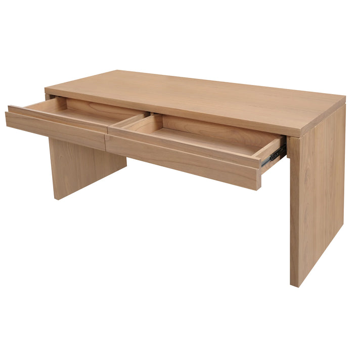 Apollo 2 Drawer Writing Desk Natural 150cm