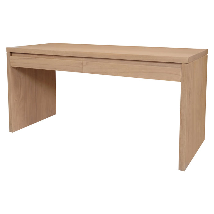 Apollo 2 Drawer Writing Desk Natural 150cm