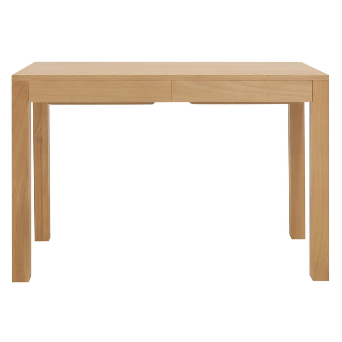 Amsterdam 2 Drawer Solid Mindi Timber Desk Natural