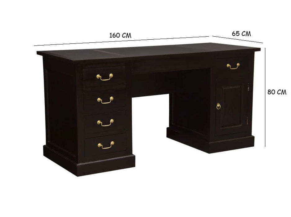 Tasmania Office Desk Chocolate 160cm