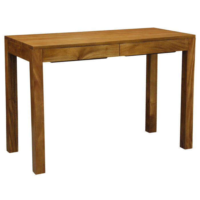 Amsterdam 2 Drawer Desk Light Pecan 110cm