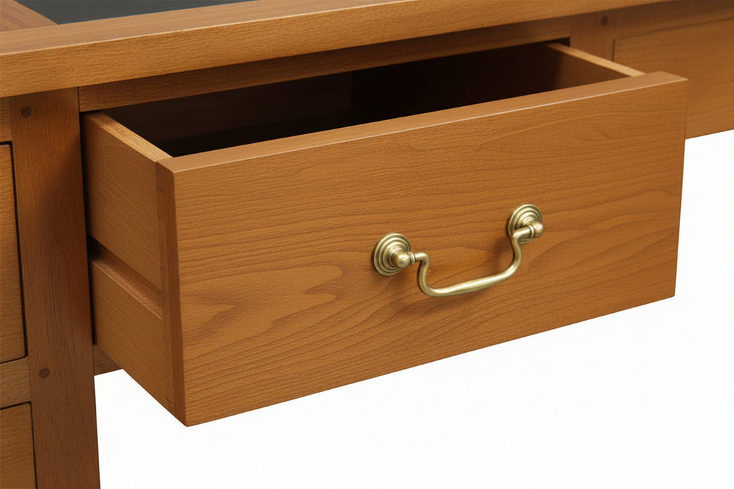 Tasmania Office Desk Light Pecan 160cm