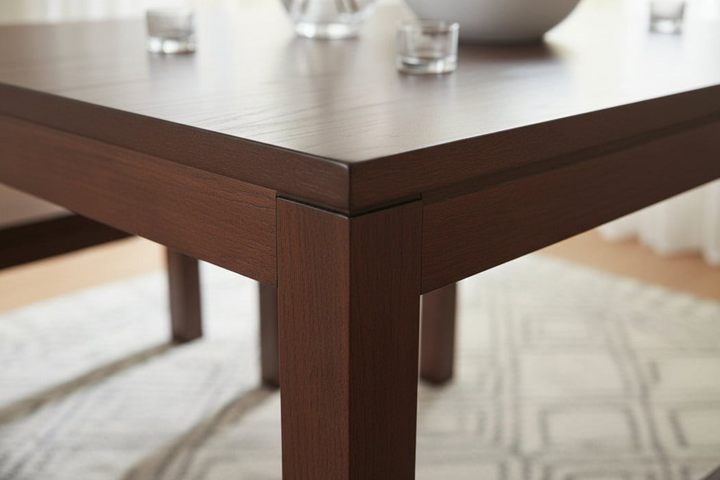 Amsterdam 3 Piece Solid mahogany Wood Dining Set 150cm