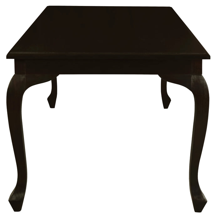 Queen Ann 1.8m Solid Mahogany Wood Dining Table Chocolate