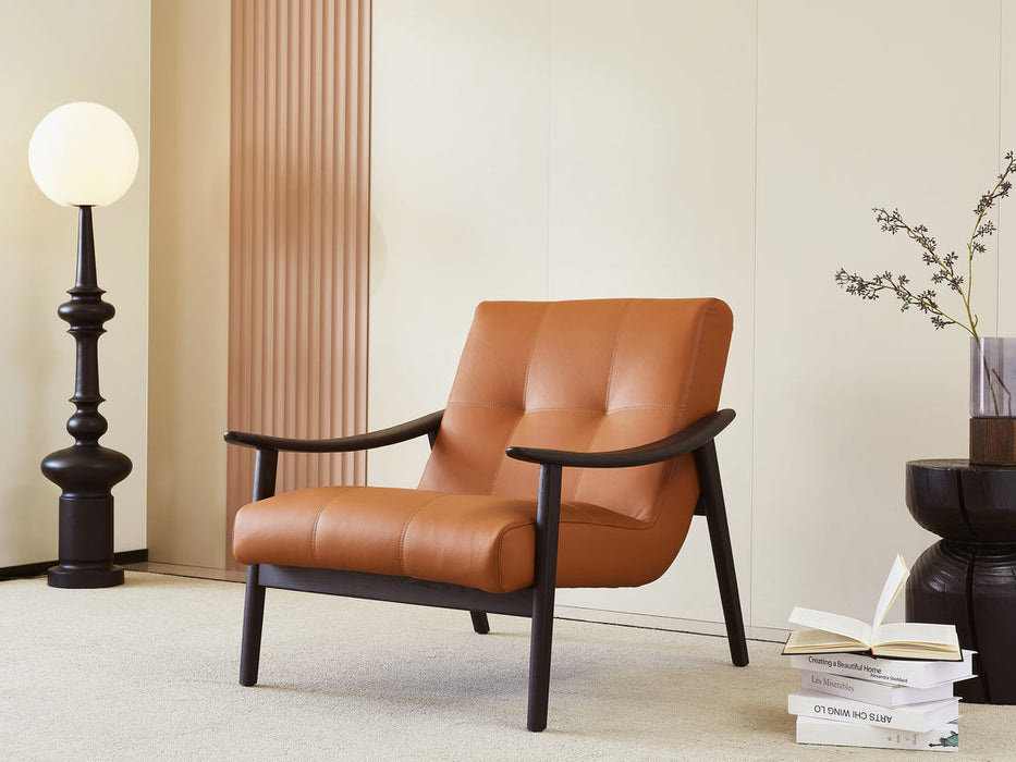 Modern Genuine Leather Armchair