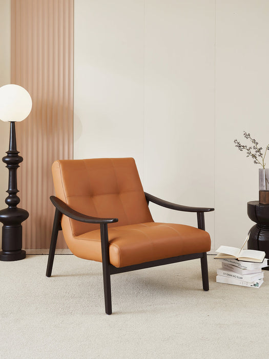 Modern Genuine Leather Armchair