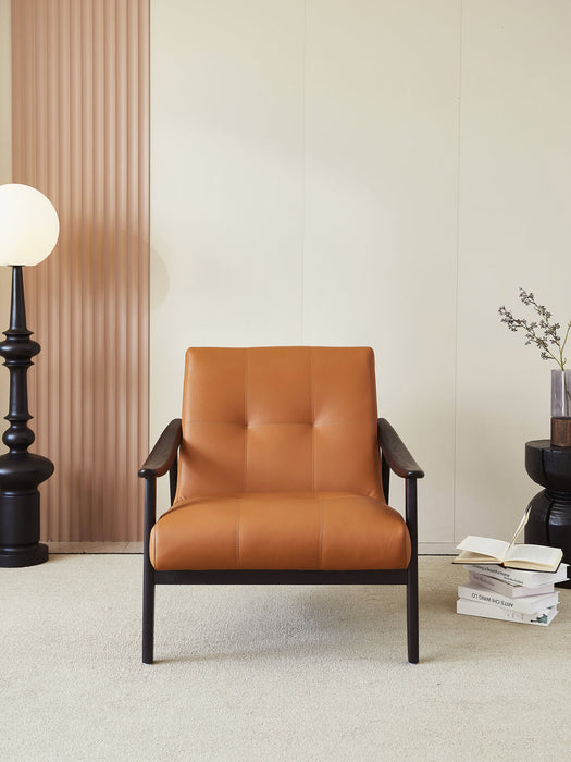 Modern Genuine Leather Armchair