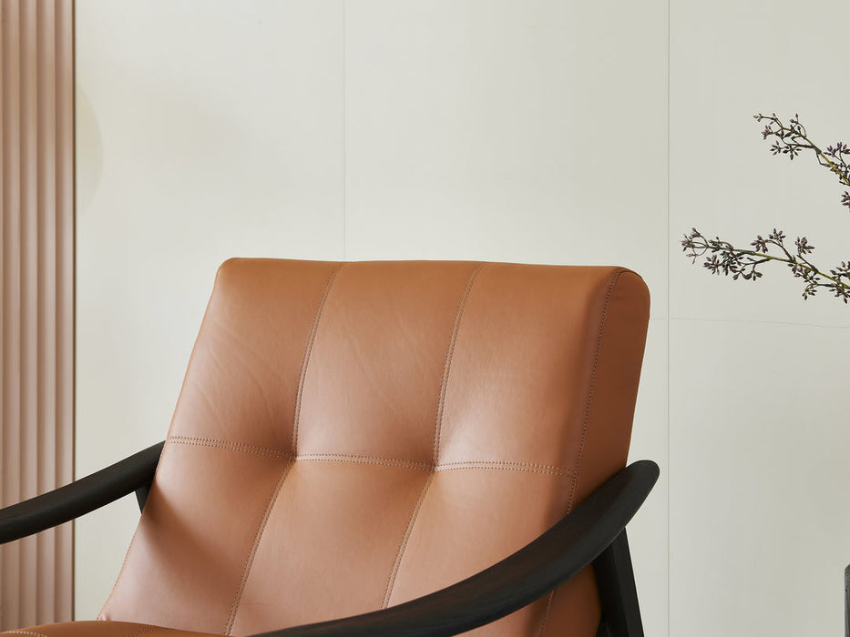 Modern Genuine Leather Armchair