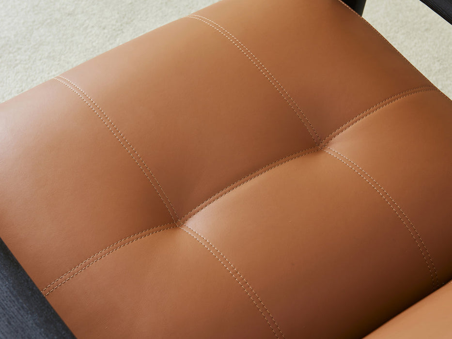 Modern Genuine Leather Armchair