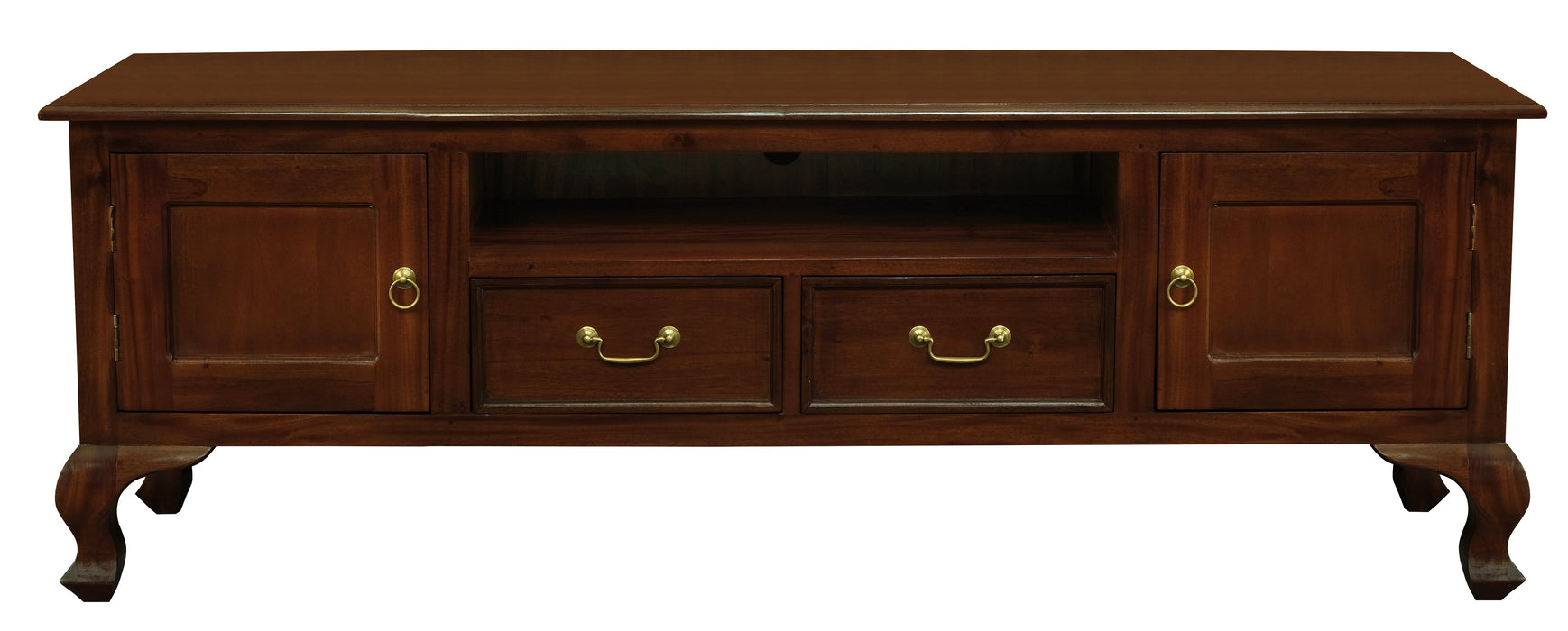 Queen Anne 2 Door 2 Drawer Entertainment Unit