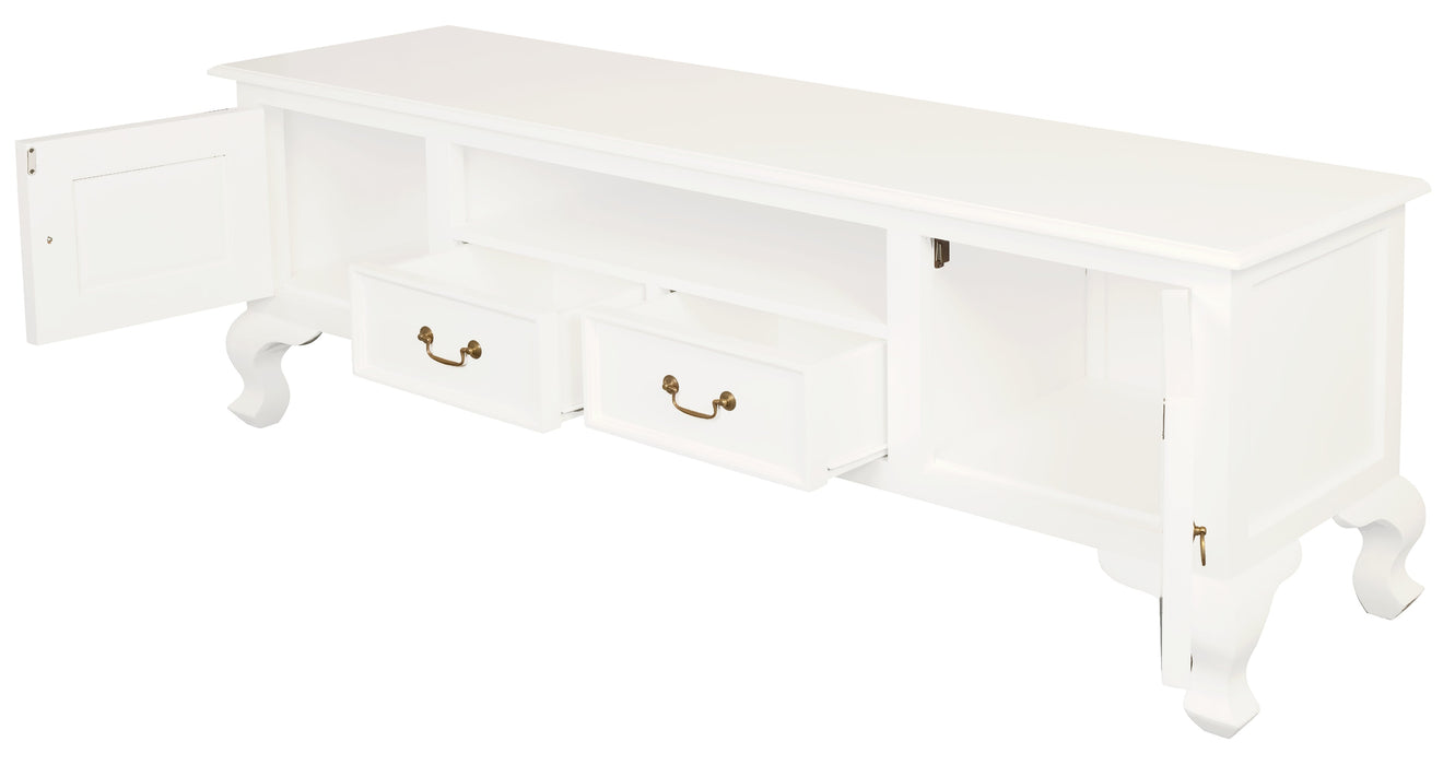 Queen Anne 2 Door 2 Drawer Entertainment Unit