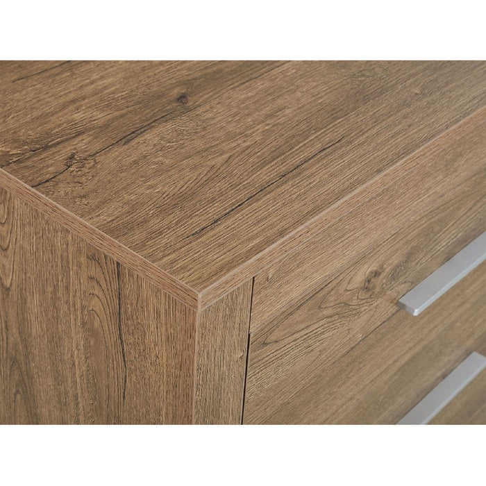 Jason 5 Drawer Dark Oak Tallboy - ASSEMBLED