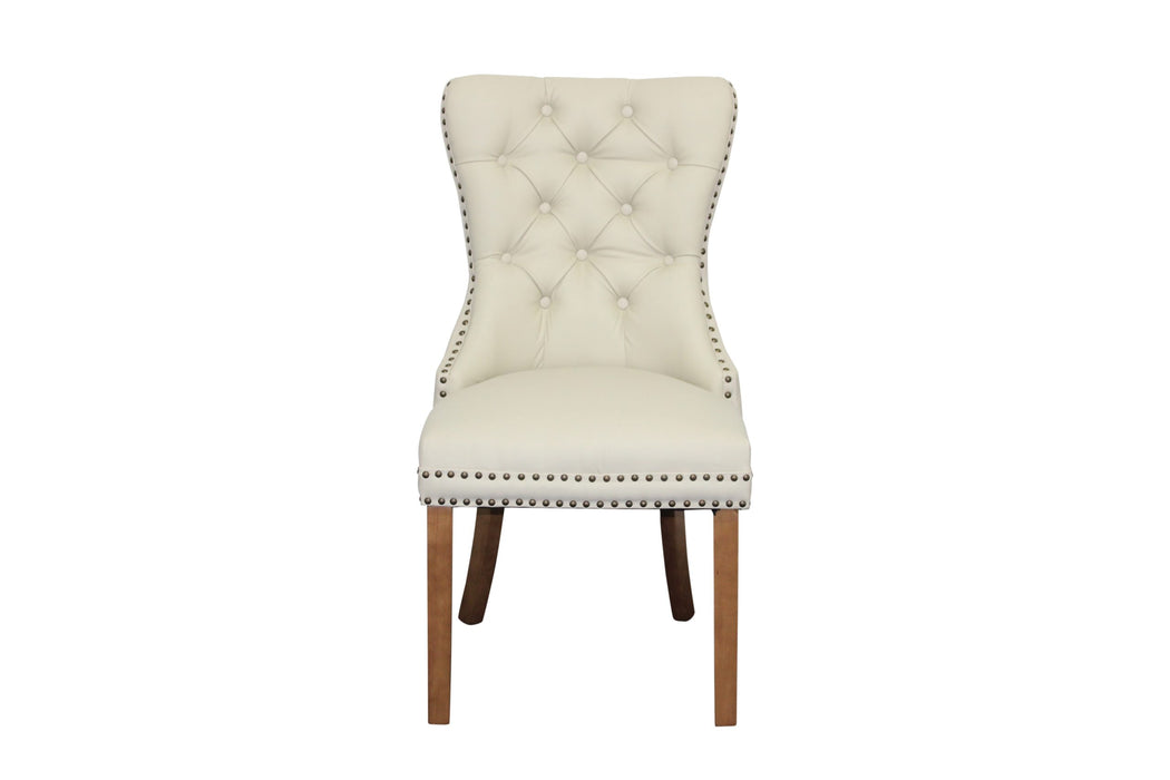 Cream Elena Elena Faux Leather Dining Chair