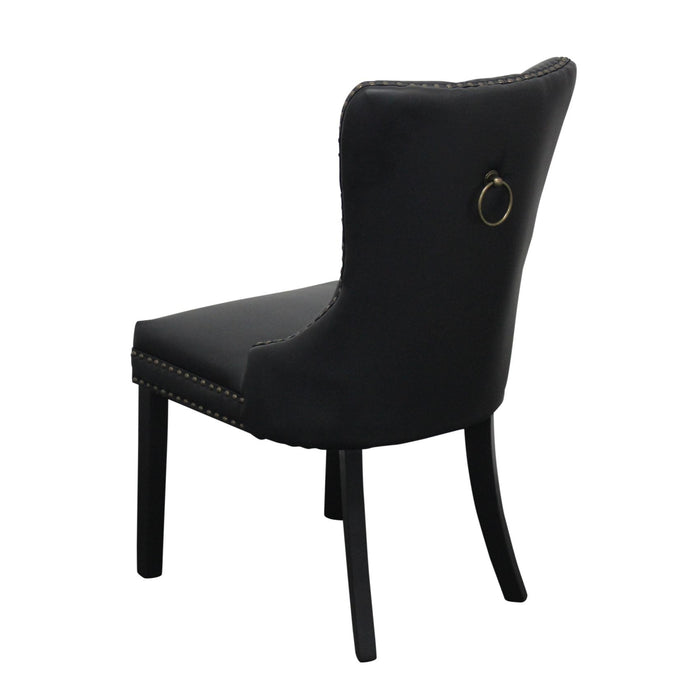 Black Elena Faux Leather Dining Chair