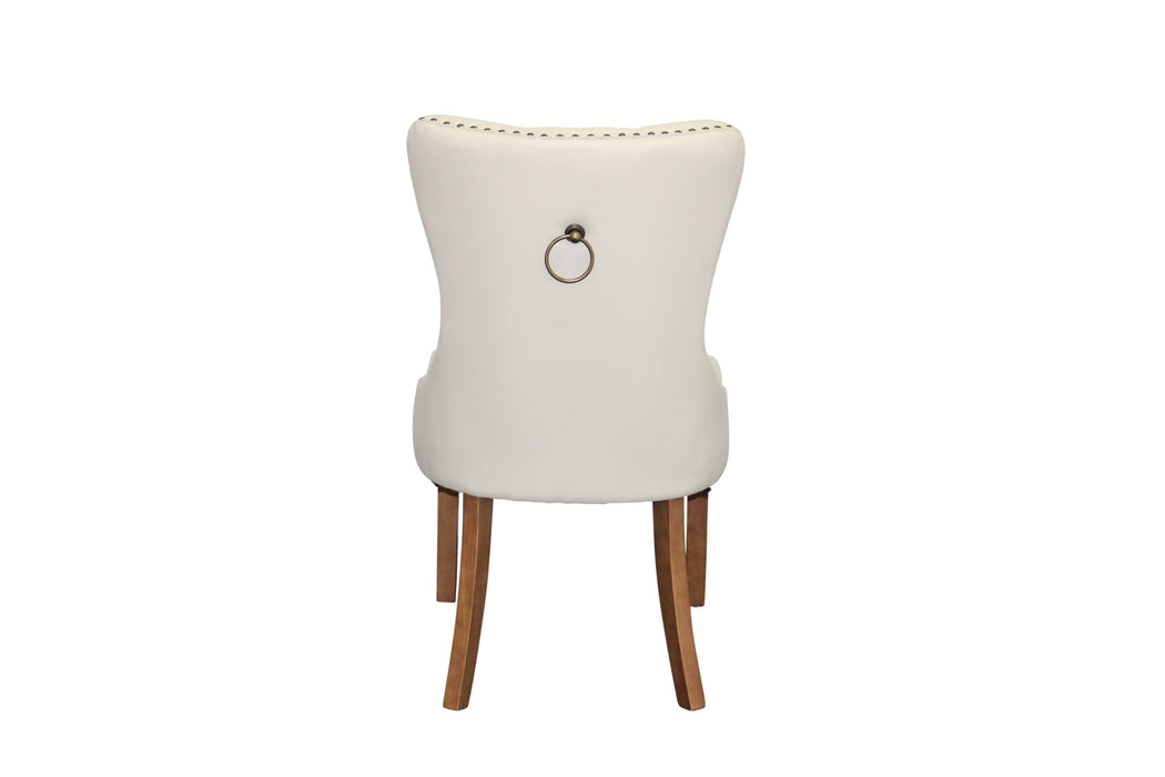 Cream Elena Elena Faux Leather Dining Chair