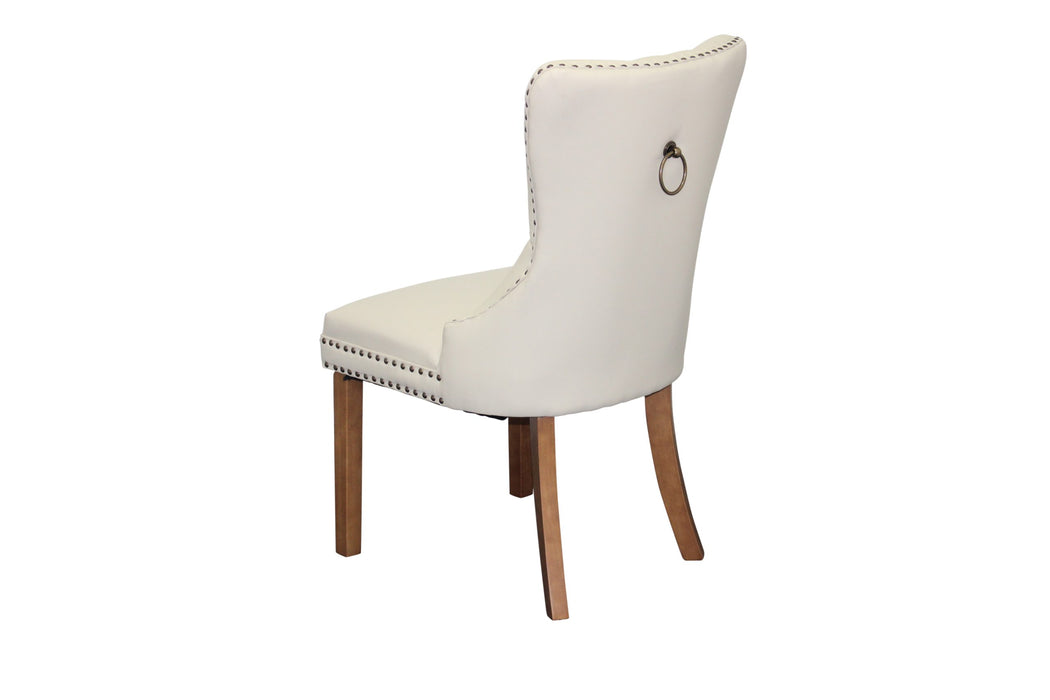 Cream Elena Elena Faux Leather Dining Chair