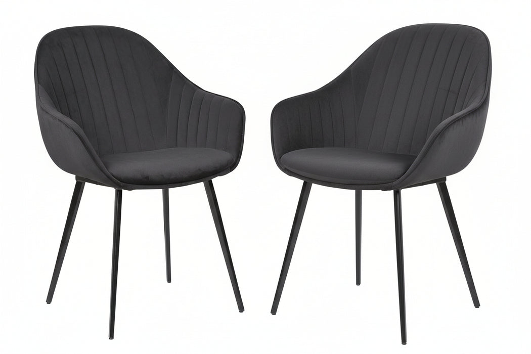 Elford Velvet Black Dining Chair