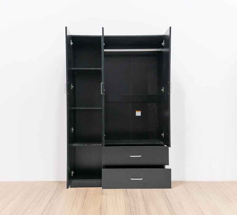 Remo 3 Door Wardrobe Black 120cm