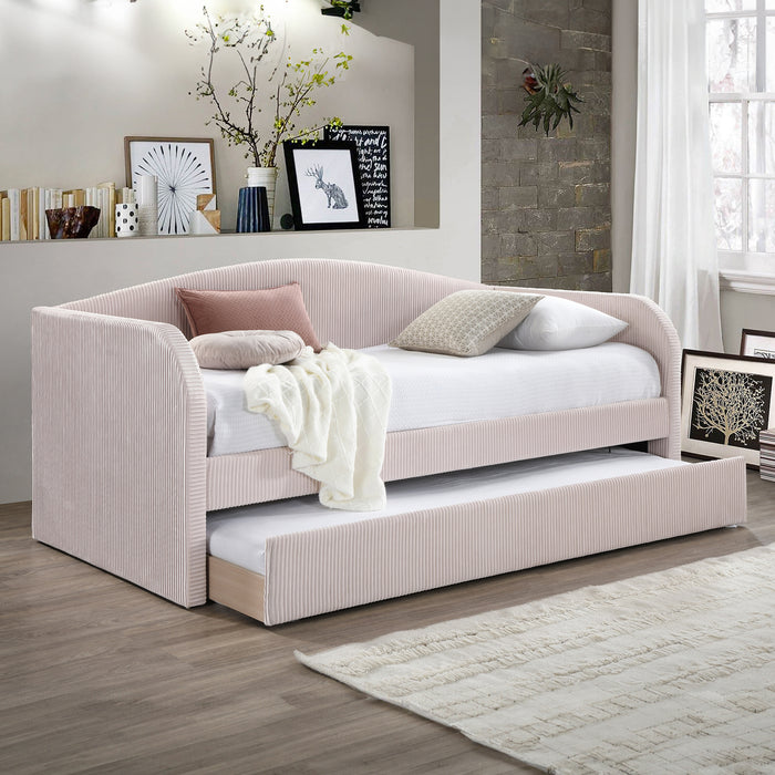 Bea Velvet Single Daybed with Trundle