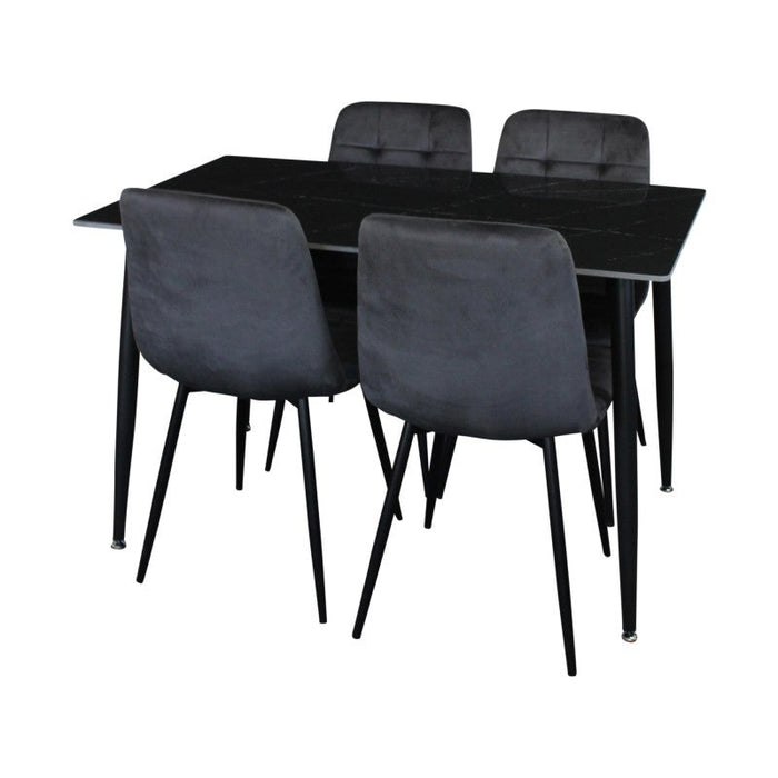 Feria 5 Piece Dining Table Set 120cm