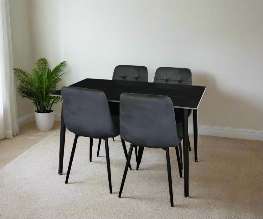 Feria 5 Piece Dining Table Set 120cm