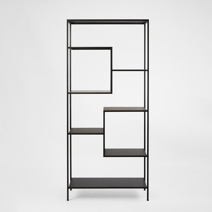 Kubarru Shelf Unit Black | Modern Metal Display & Bookcase