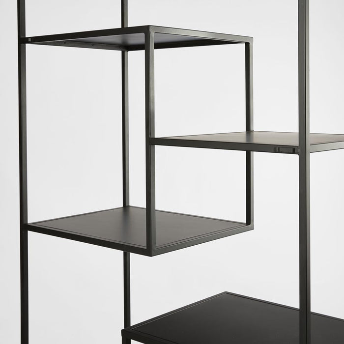 Kubarru Shelf Unit Black | Modern Metal Display & Bookcase