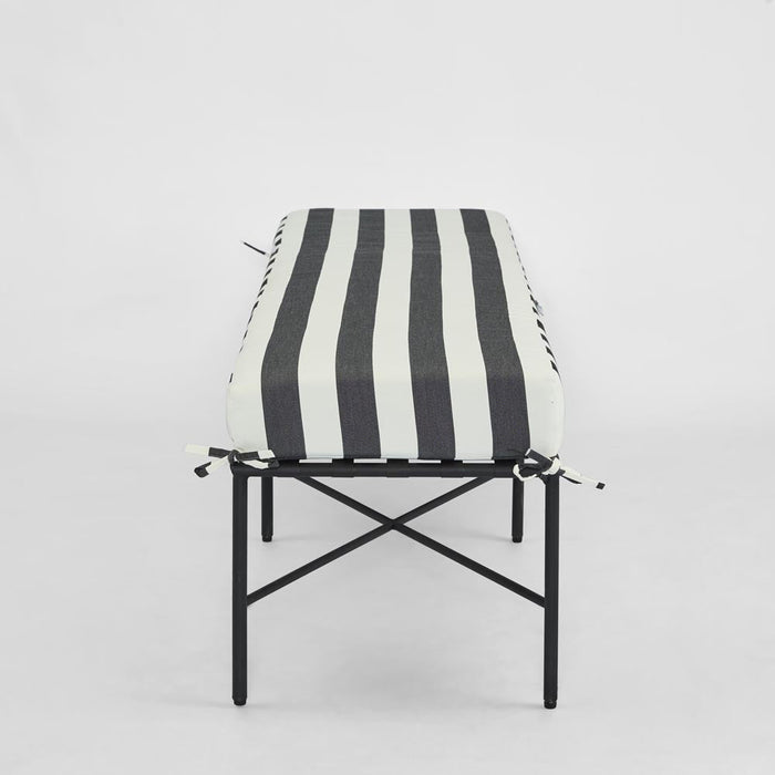 Sheffield Bench Outdoor with Stripe Cushion