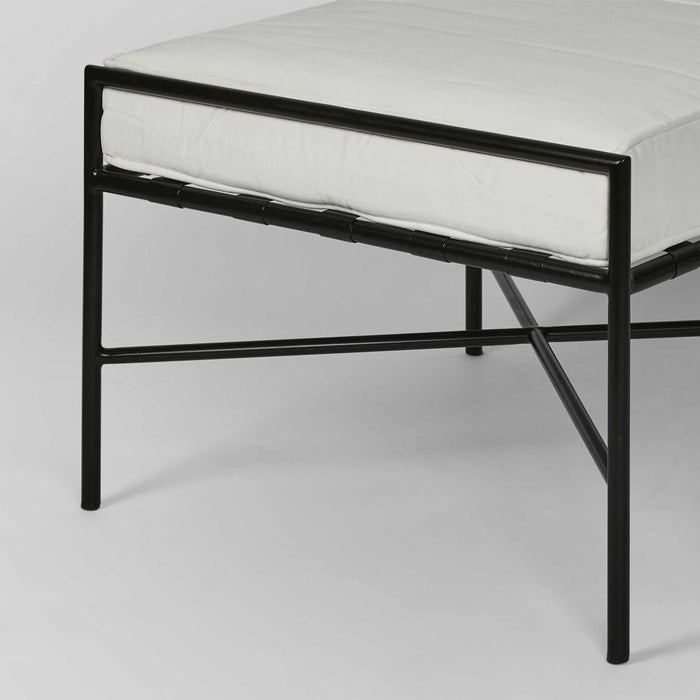 Sheffield Ottoman Outdoor White Cushion