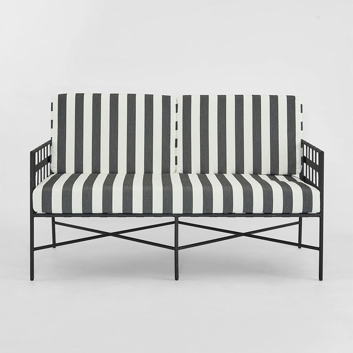 Sheffield 2 Seater Sofa Outdoor with Stripe Cushions