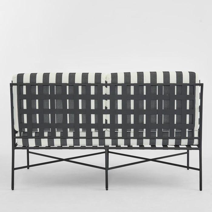 Sheffield 2 Seater Sofa Outdoor with Stripe Cushions