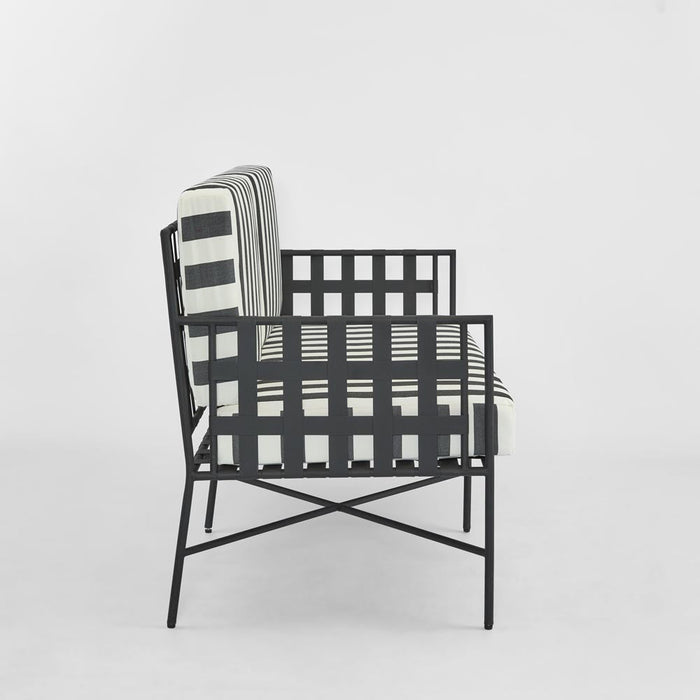 Sheffield 2 Seater Sofa Outdoor with Stripe Cushions