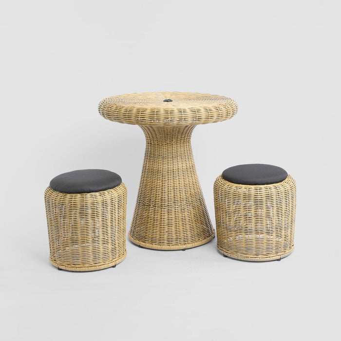 Bali 3pc Sofa Set | Outdoor Balcony Setting - Natural