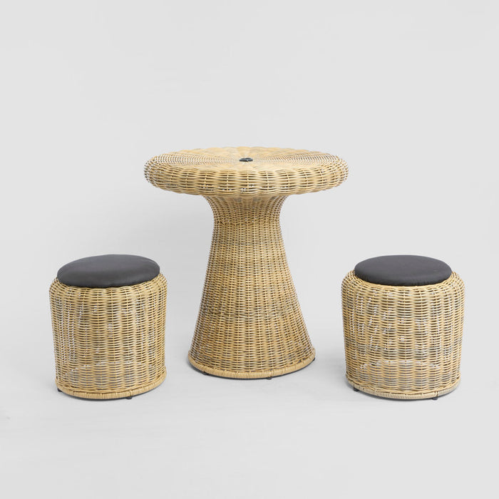 Bali 3pc Sofa Set | Outdoor Balcony Setting - Natural