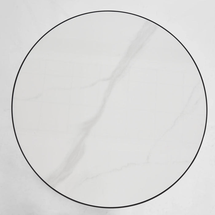 Palais Round Side Table Black & Ceramic