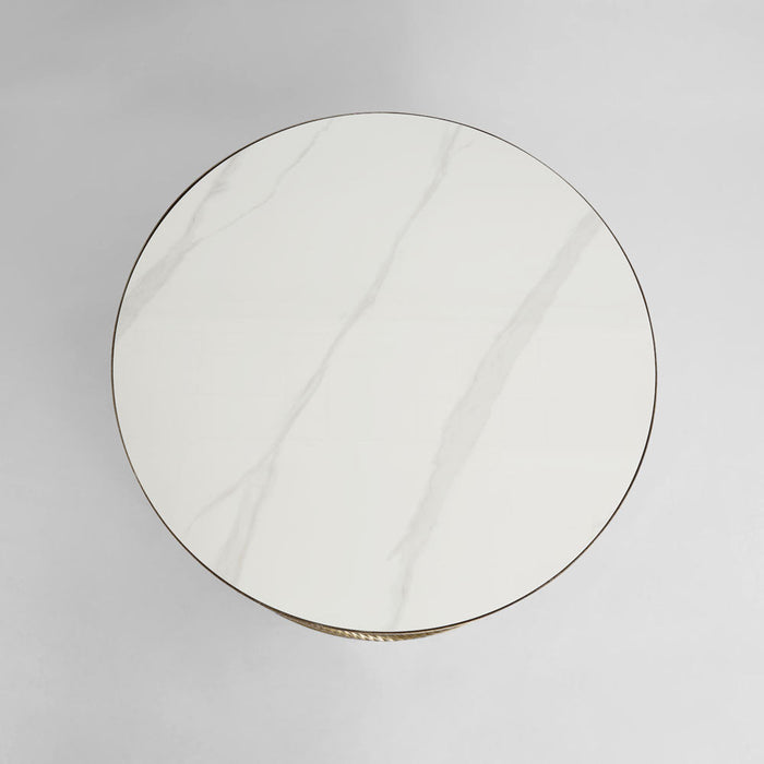 Palais Round Ceramic Coffee Table Gold 100cm
