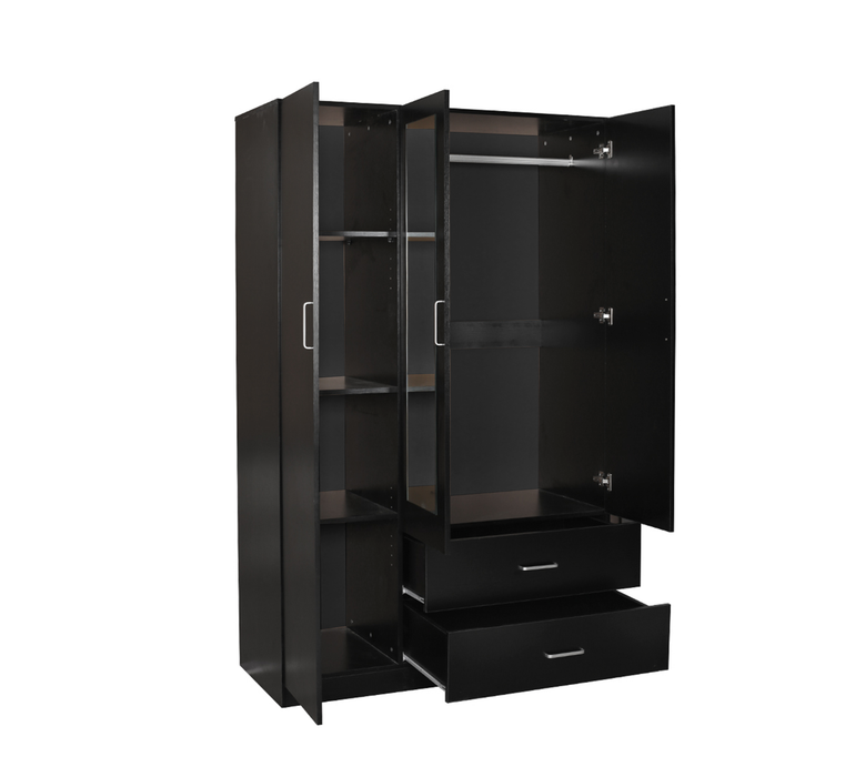 Remo 3 Door Wardrobe Black 120cm