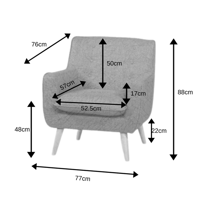 Georgia Chair upholstered - Opal