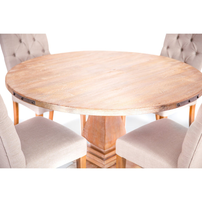 4 Seater Urana Round Dining Table & Chair Set