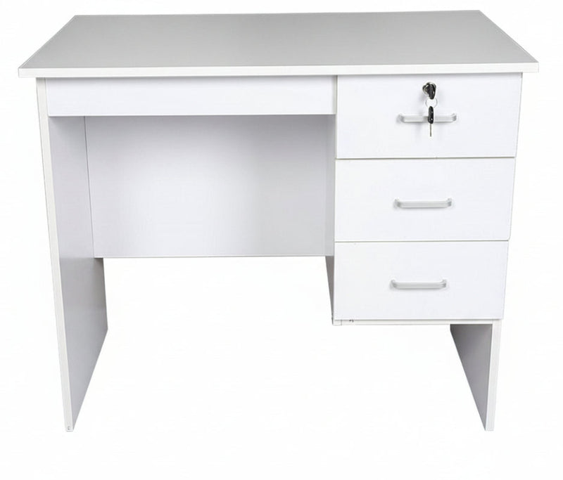 Helena 3 Drawer Study Desk - 120cm White